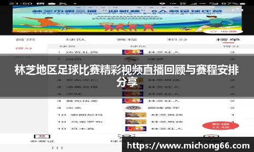 林芝地区足球比赛精彩视频直播回顾与赛程安排分享