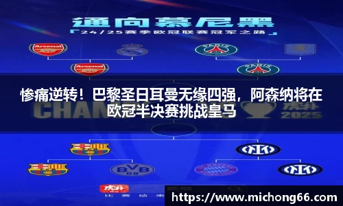 惨痛逆转！巴黎圣日耳曼无缘四强，阿森纳将在欧冠半决赛挑战皇马